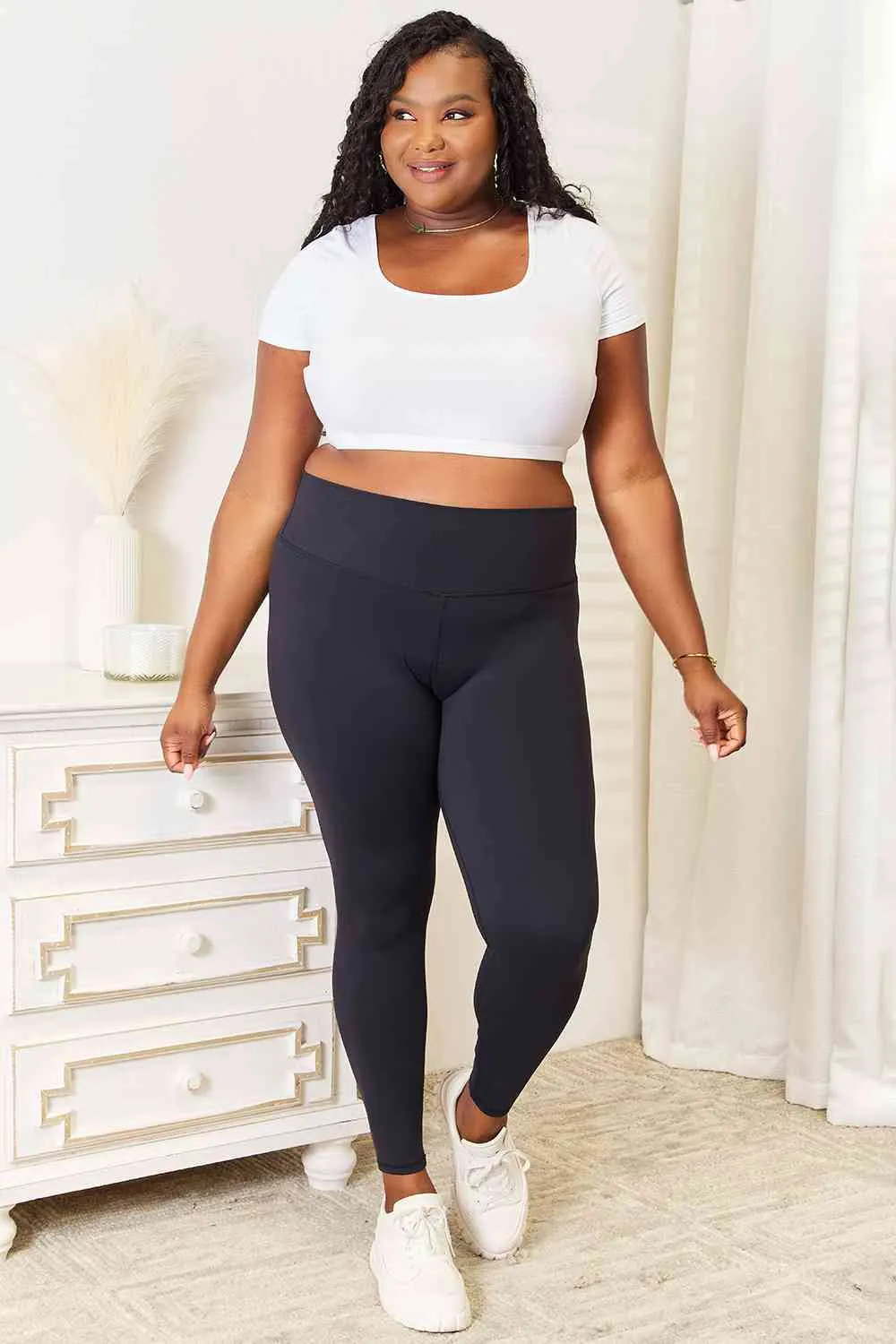 Double Take Wide Waistband Sports Leggings (2 Colors)
