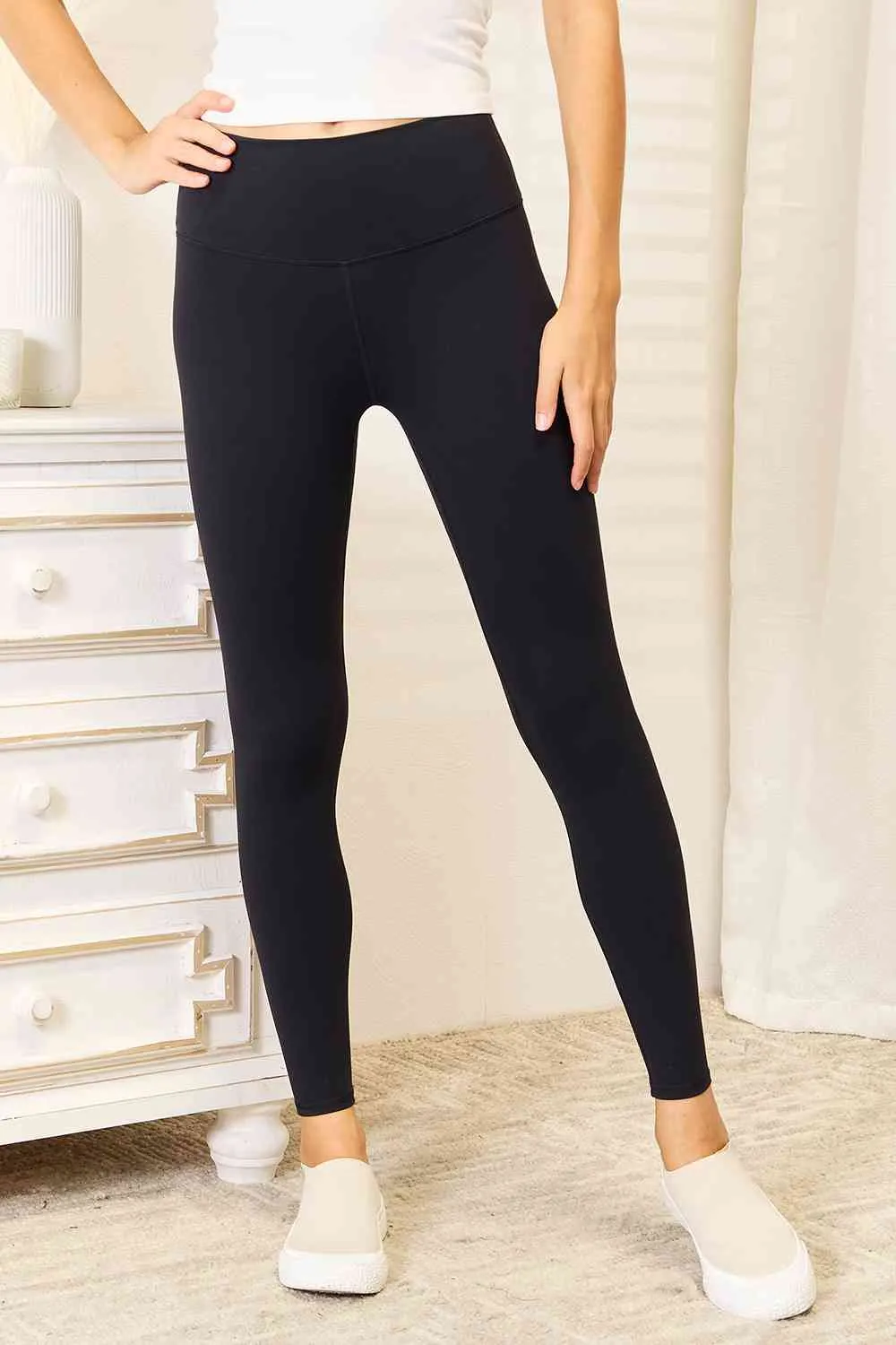 Double Take Wide Waistband Sports Leggings (2 Colors)