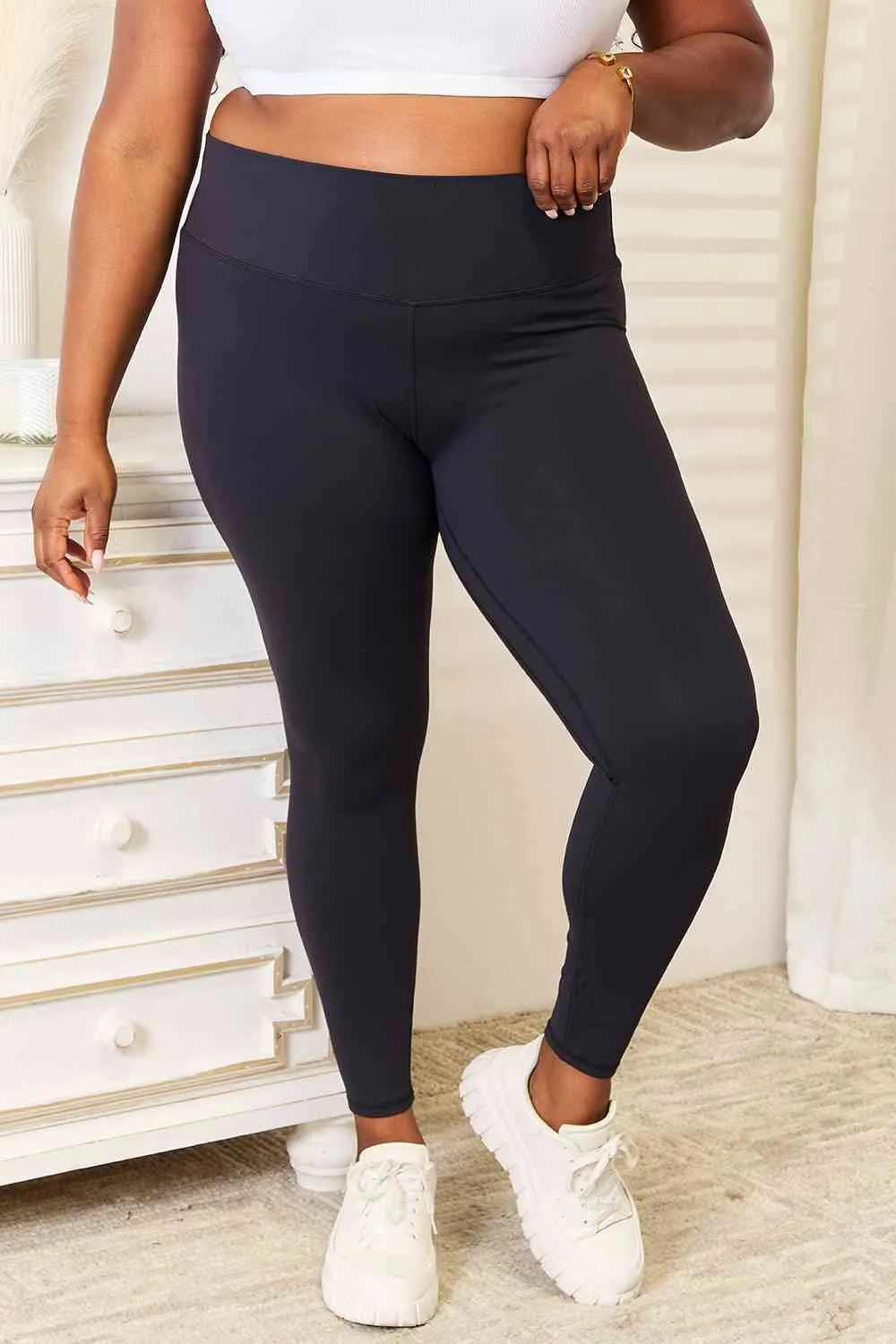 Double Take Wide Waistband Sports Leggings (2 Colors)