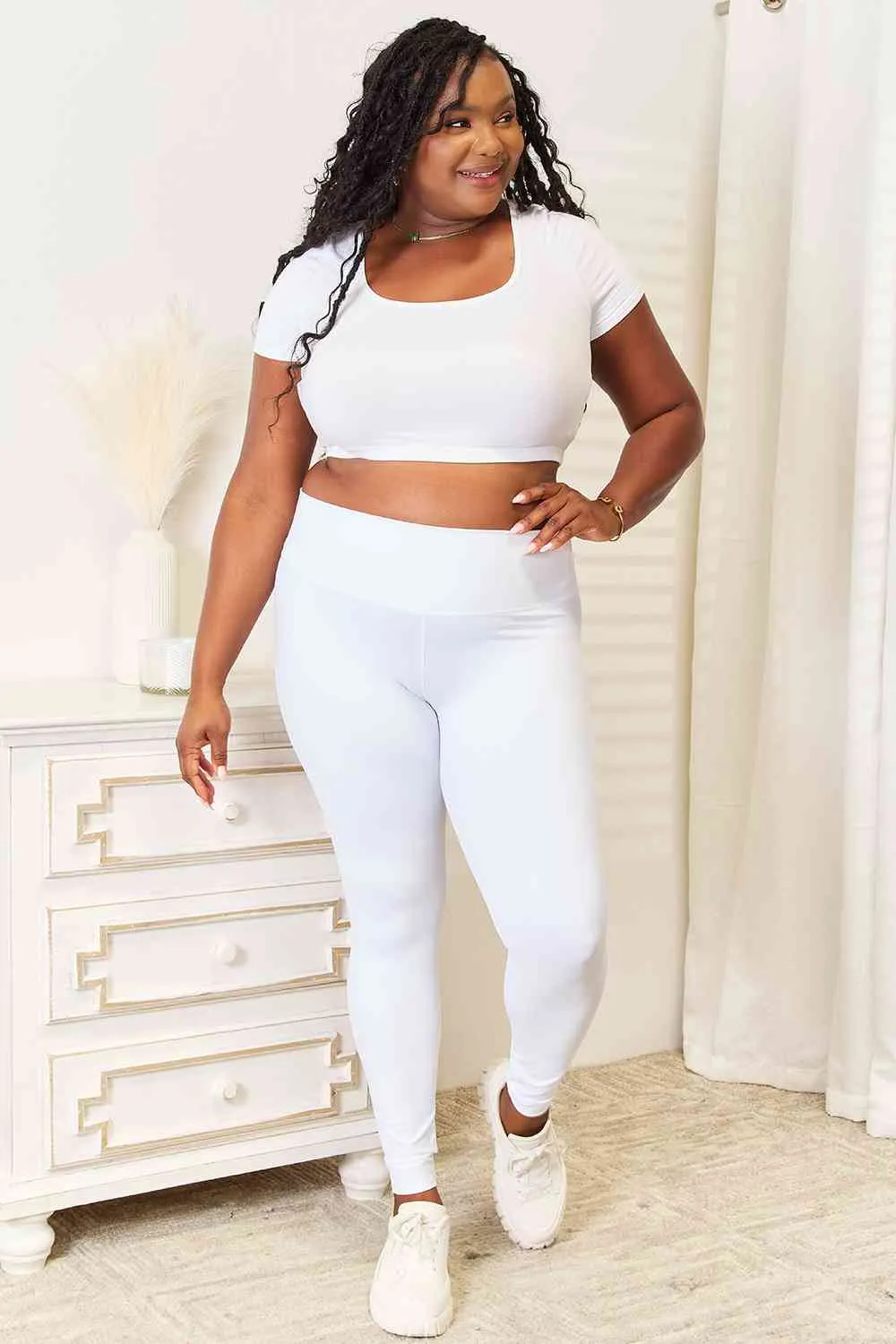 Double Take Wide Waistband Sports Leggings (2 Colors)