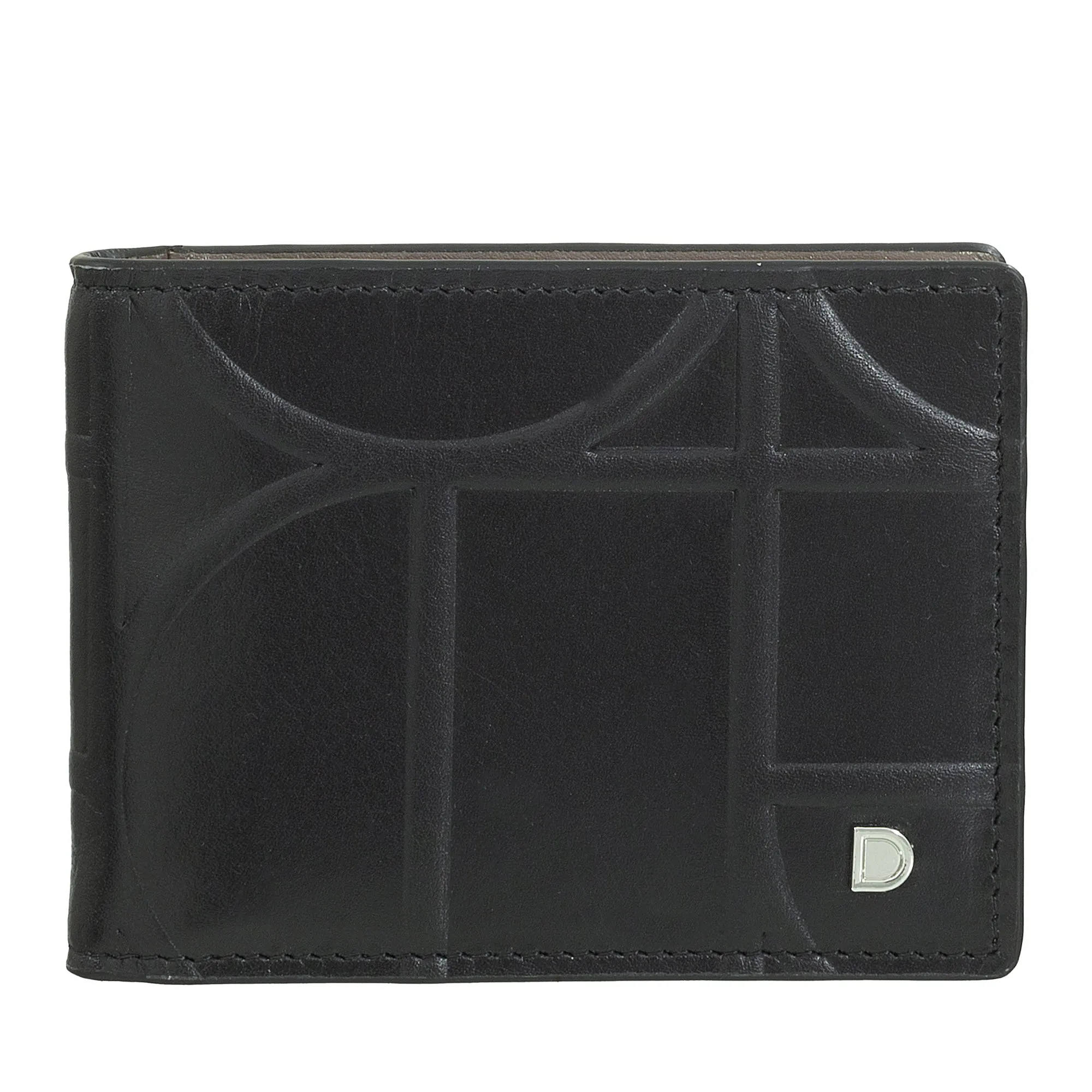 DUDU Men's leather wallet printed with clip stopsoldi, small compact thin wallet with rfid protection - credit card holder and rear zip