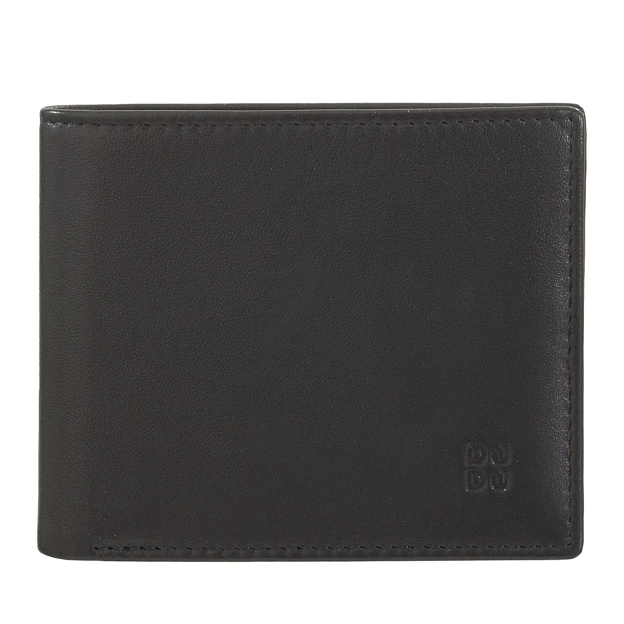 DUDU Men's Slim leather wallet with RFID Protection Credit Cards With Colored Wallet Doors