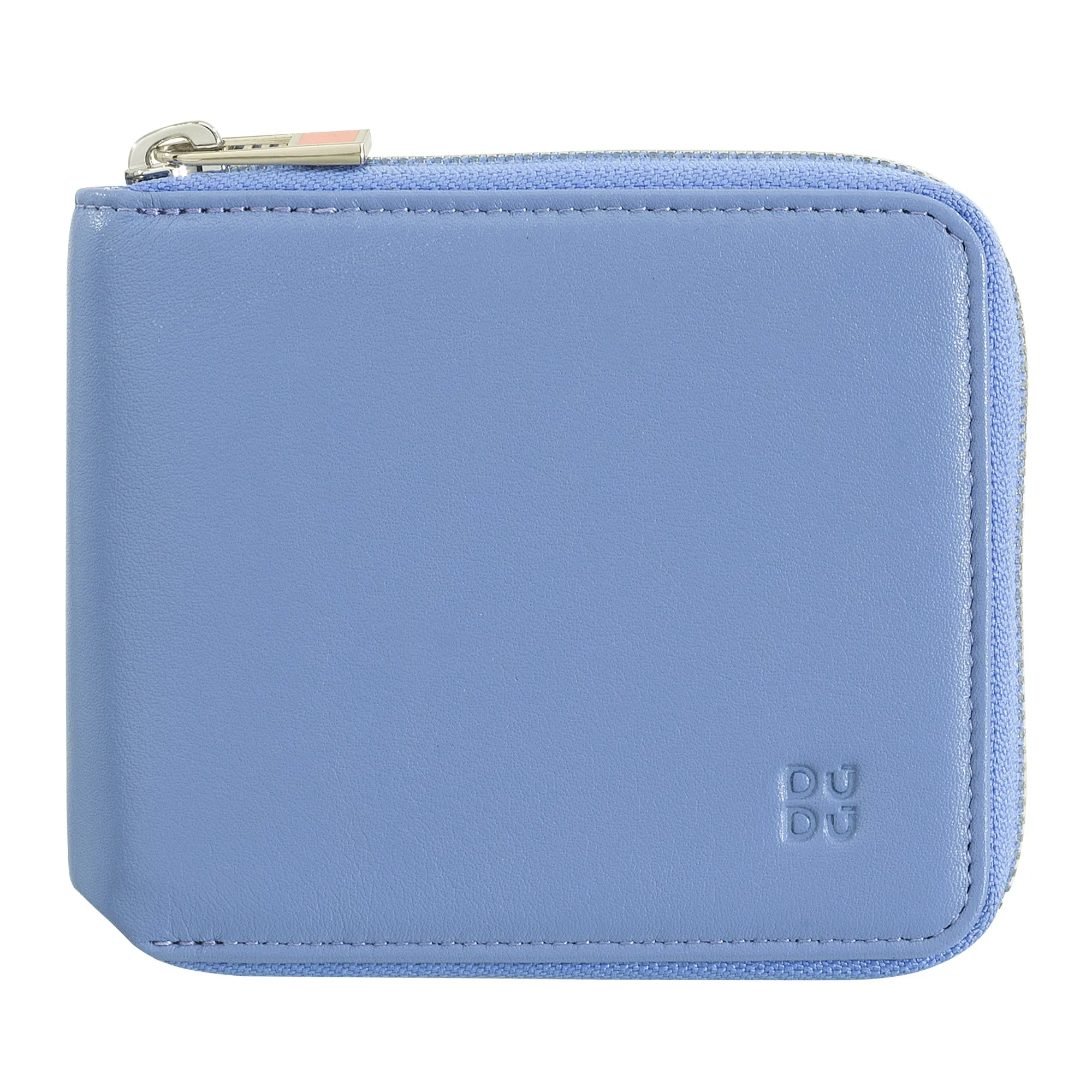 DUDU Men's Wallet Rfid in leather leather with a small external zip zip zip with 6 cards slots
