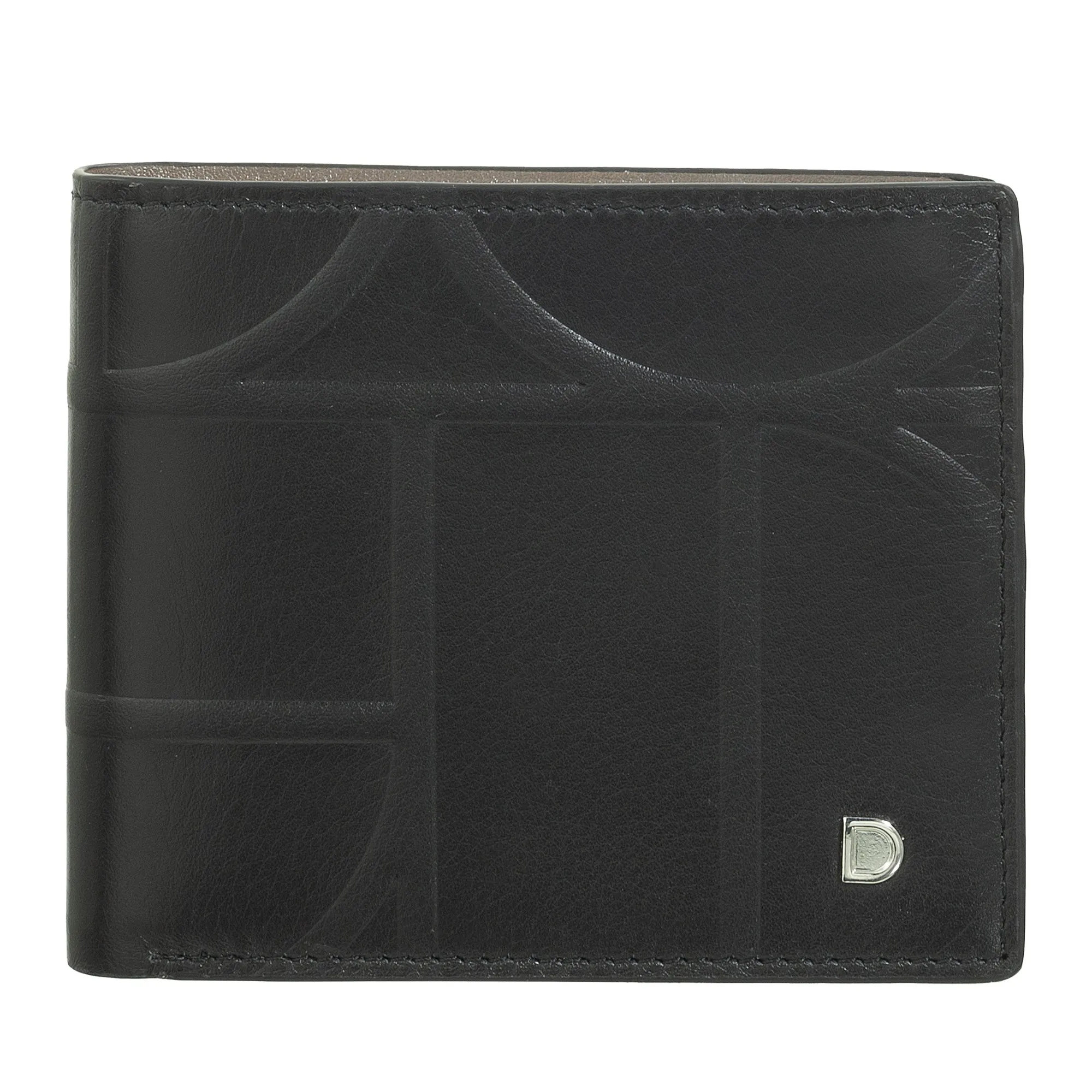 DUDU Small RFID men's portfolio in printed leather, cards holder wallets with internal flap, without front door, pocket with retina
