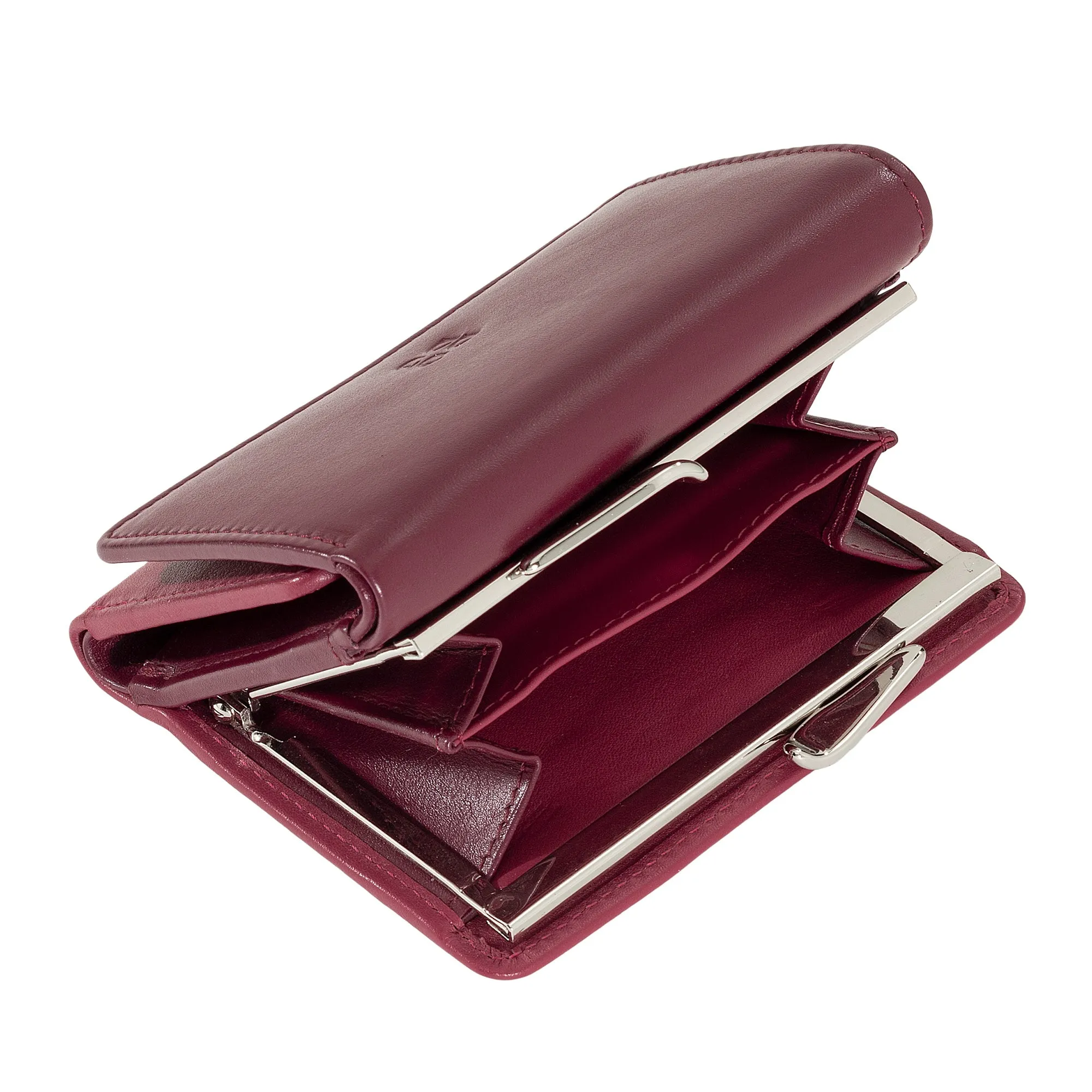 DUDU WOMEN SMALL IN RFID WOMEN'S LEATHER WITH ACCAMONE CLIC CLAC COMPACT 6 CARD CARD CARD