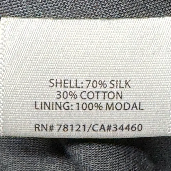 Eileen Fisher Silk Blend Midi Skirt Womens Medium Gray Elastic Waist Lined