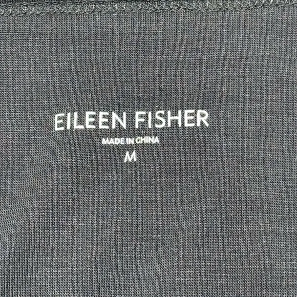 Eileen Fisher Silk Blend Midi Skirt Womens Medium Gray Elastic Waist Lined