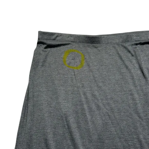 Eileen Fisher Silk Blend Midi Skirt Womens Medium Gray Elastic Waist Lined
