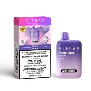 Elf Bar Prime 1800 - Grape Disposable Vape