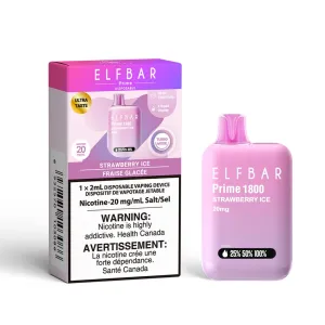 Elf Bar Prime 1800 - Strawberry Ice Disposable Vape