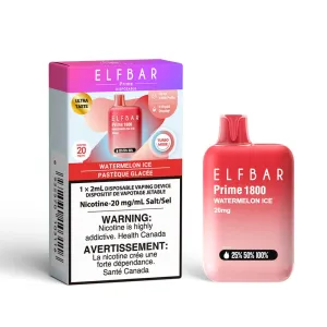Elf Bar Prime 1800 - Watermelon Ice Disposable Vape