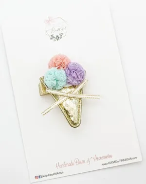 Elie's Bowtiful Bows - 3 Scoops of Fun Snap Clip