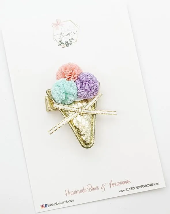 Elie's Bowtiful Bows - 3 Scoops of Fun Snap Clip