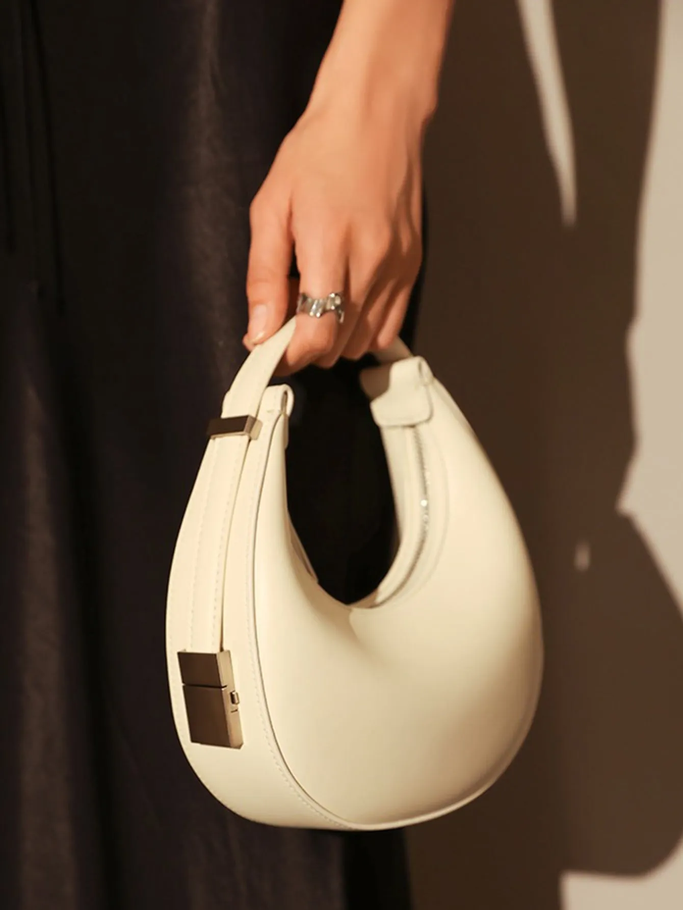 Ella Mini Hobo Bag - White- FD ⚡