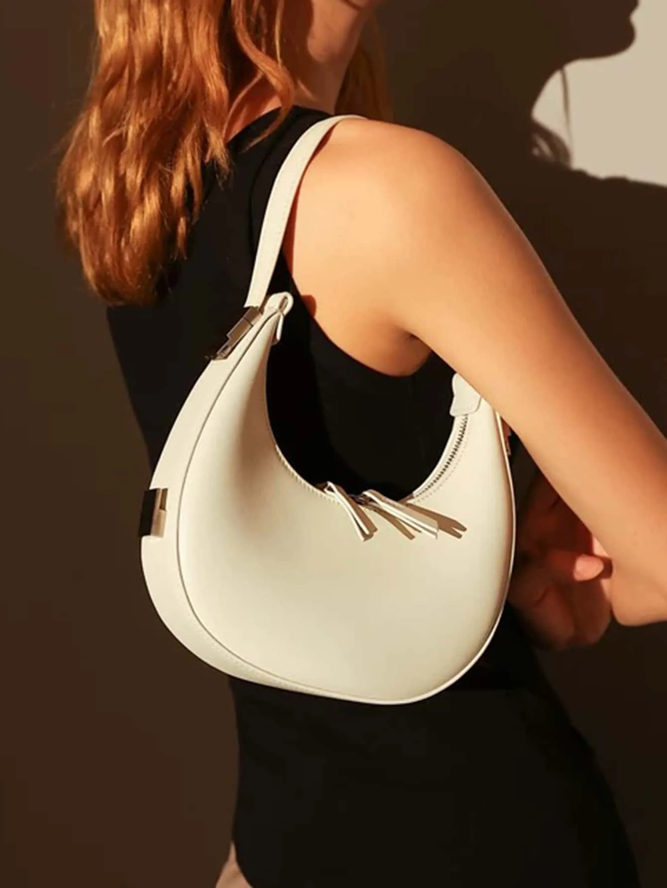 Ella Mini Hobo Bag - White- FD ⚡