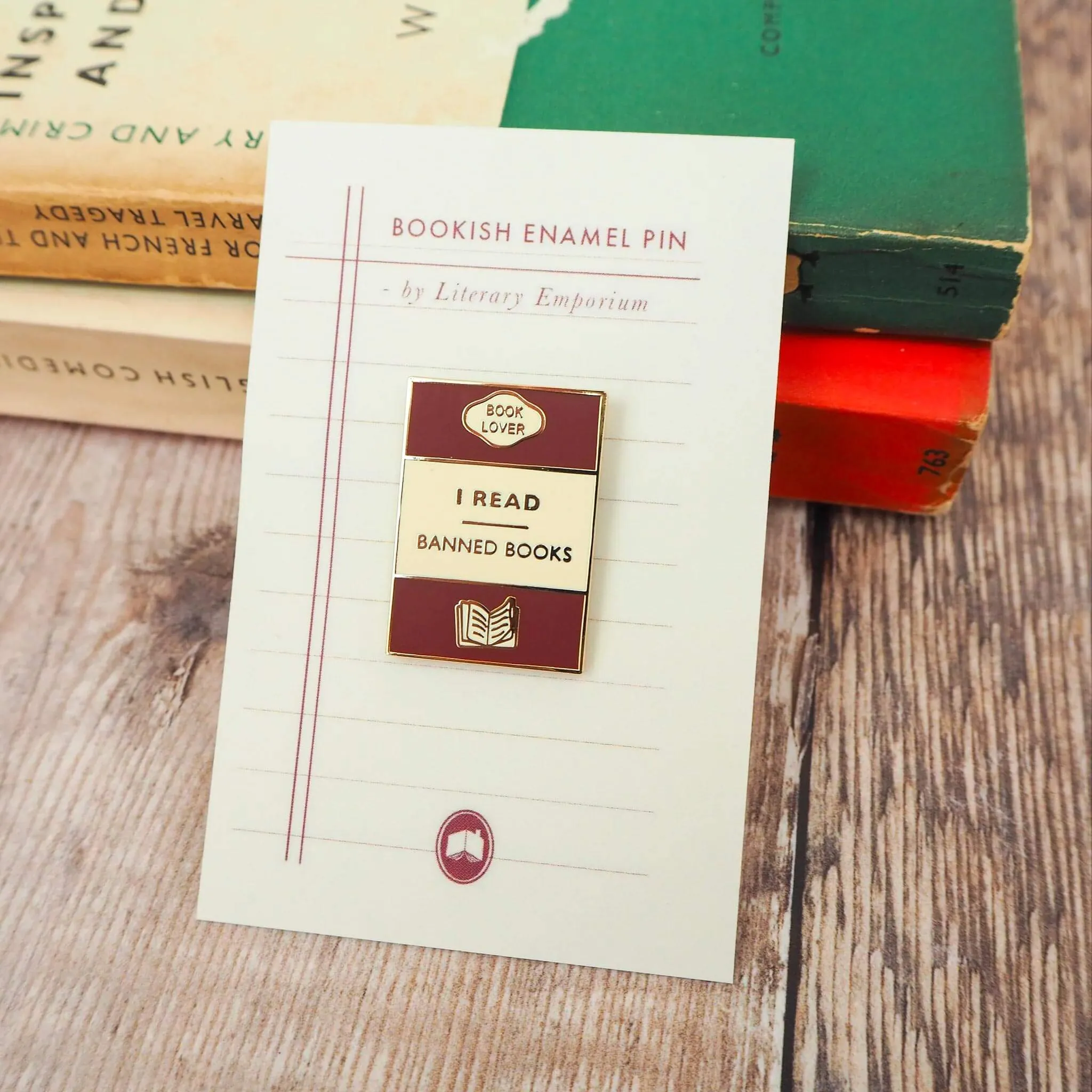Enamel Pin - Book brooch - I Read Banned Books