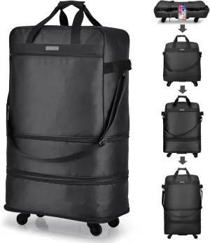 Expandable Foldable Luggage Bag without Telescoping Handle