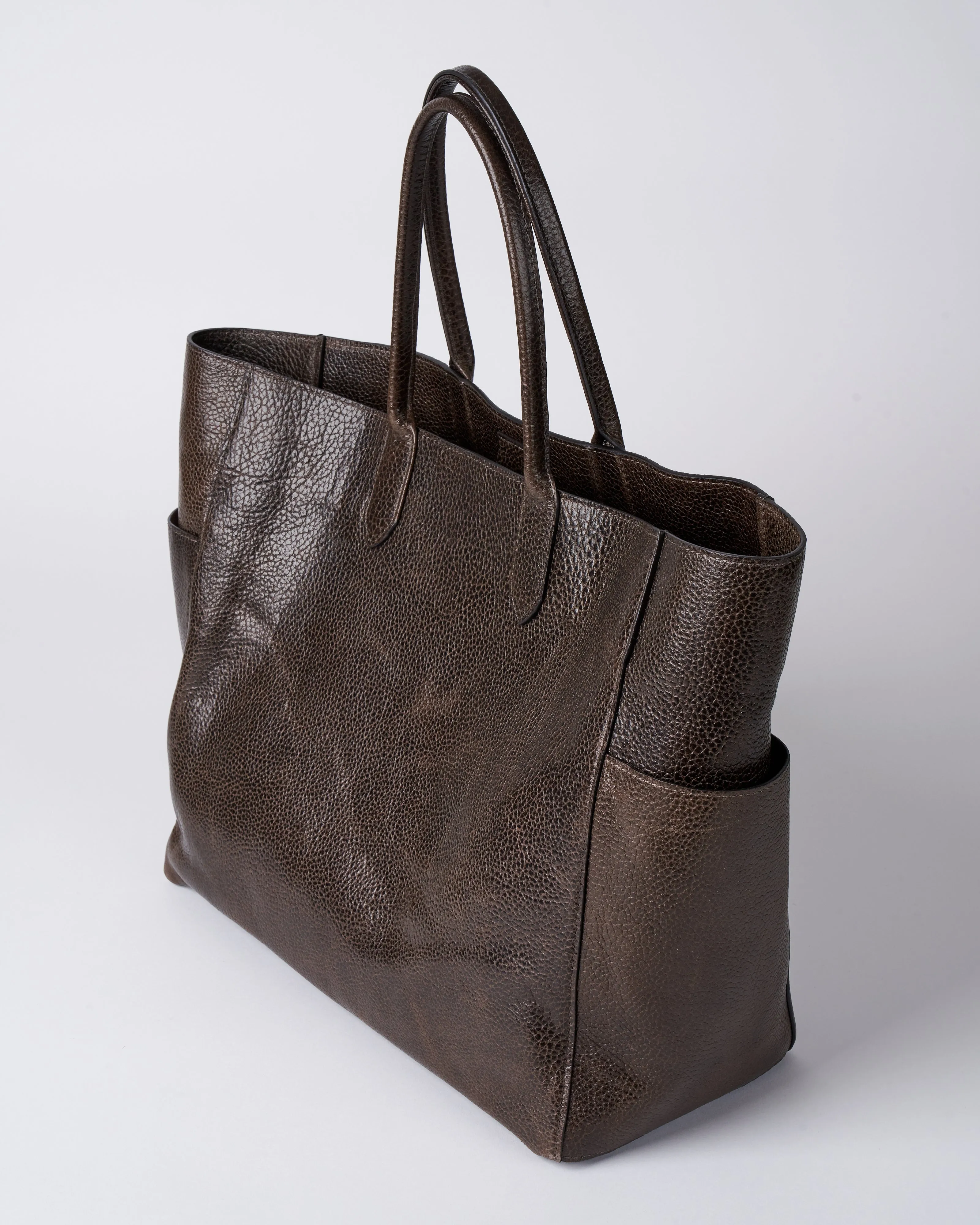 extra large pocket tote - dark khaki ovino