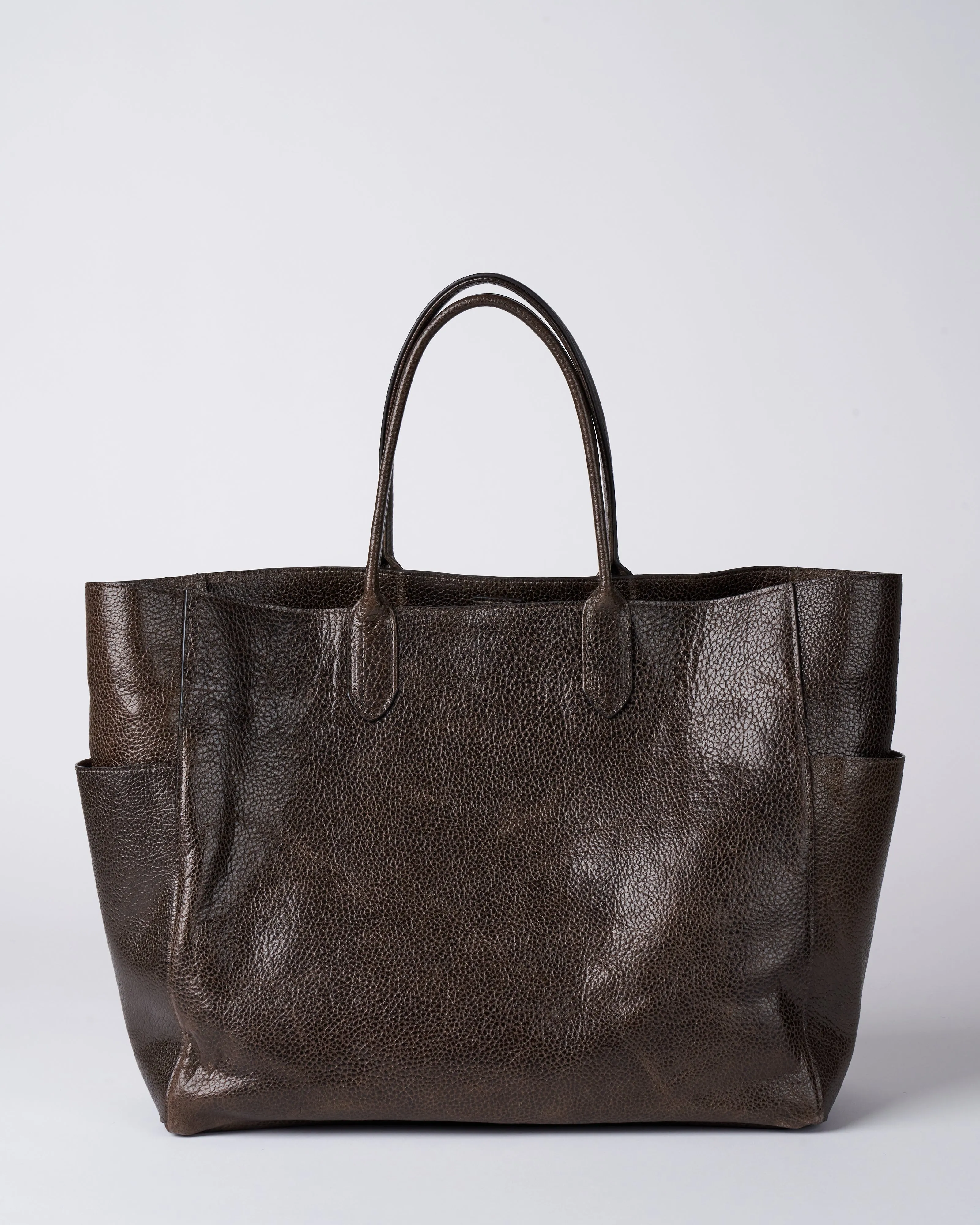 extra large pocket tote - dark khaki ovino