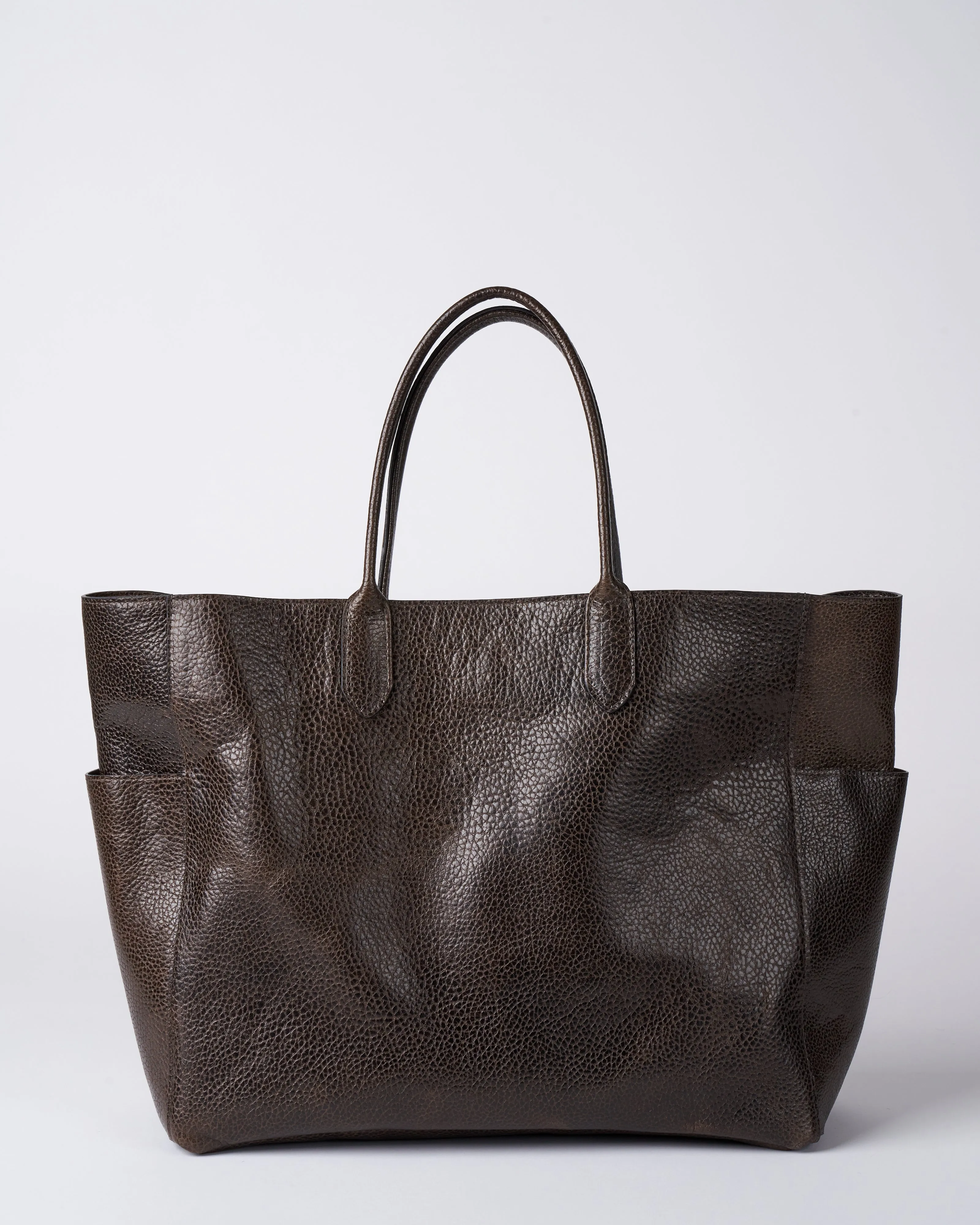 extra large pocket tote - dark khaki ovino