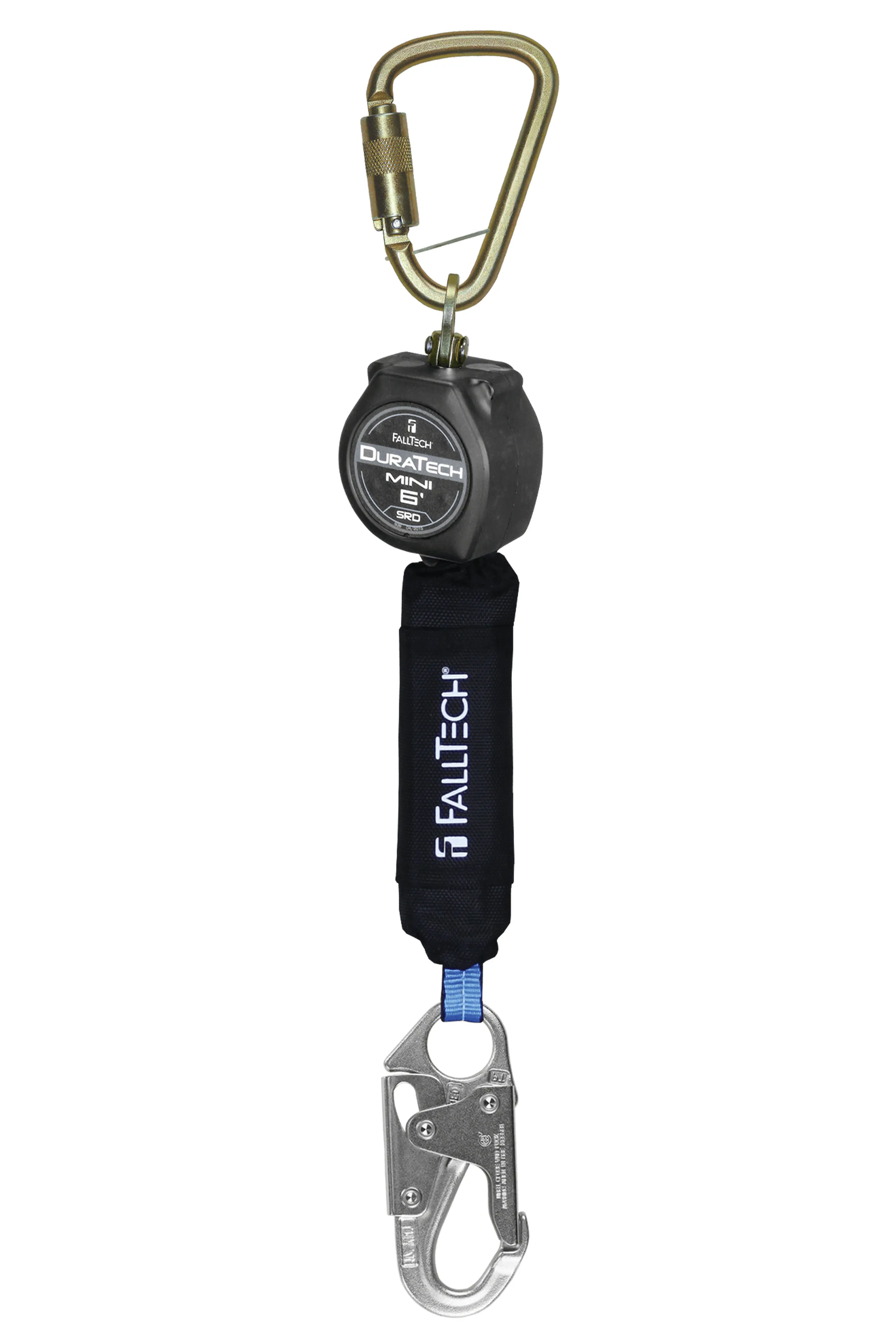 FallTech 72706SB1 6' Mini Personal SRL with Steel Snap Hook, Includes Steel Dorsal Connecting Carabiner