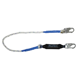 FallTech 8106 6' ViewPack® Rope Energy Absorbing Lanyard, Single-leg with Steel Snap Hooks (each)