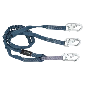 FallTech 8259Y 6' Internal Energy Absorbing Lanyard, Double-leg with Steel Snap Hooks (each)