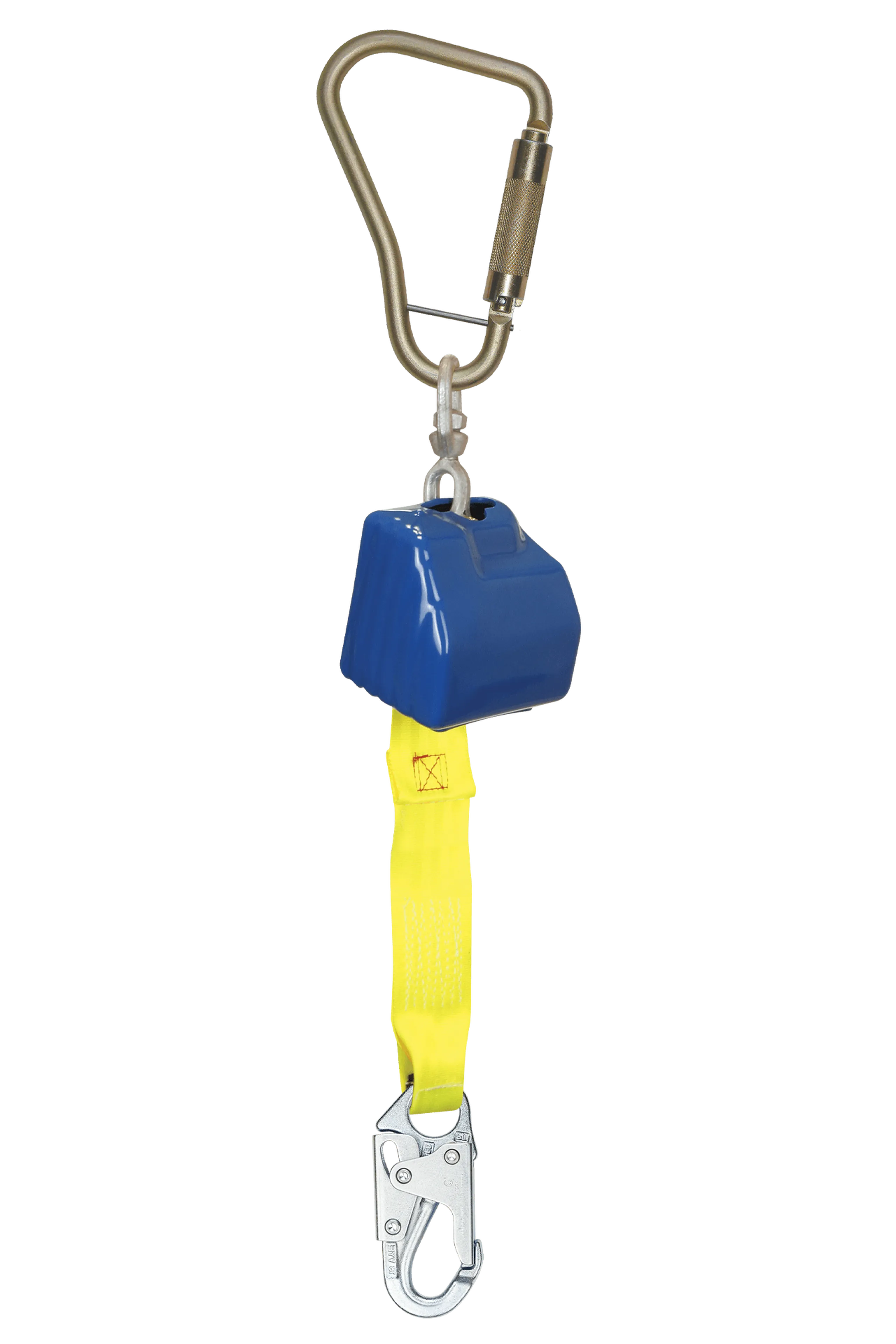 FallTech 82624 8' Web Retractor with Steel Snap Hook, Includes Large Size Steel Anchorage Carabiner (each)