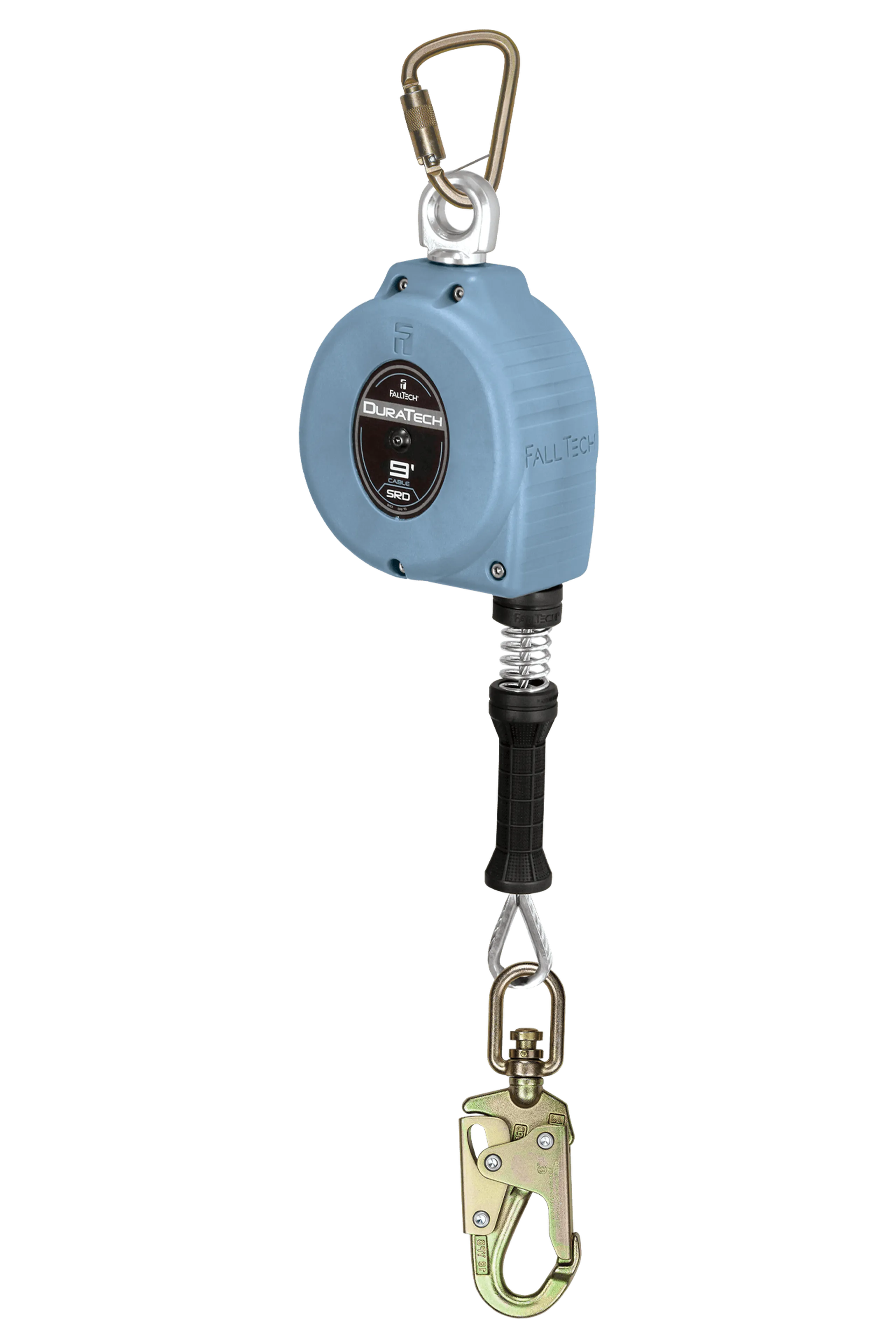 FallTech 83709SB7 9' DuraTech Cable SRL with Steel Swivel Snap Hook, Includes Steel Anchorage Carabiner (each)