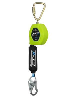 FallTech 84711SC1 11' FT-X™ Web Class 1 SRL-P with Steel Snap Hook, Includes Steel Dorsal Connecting Carabiner