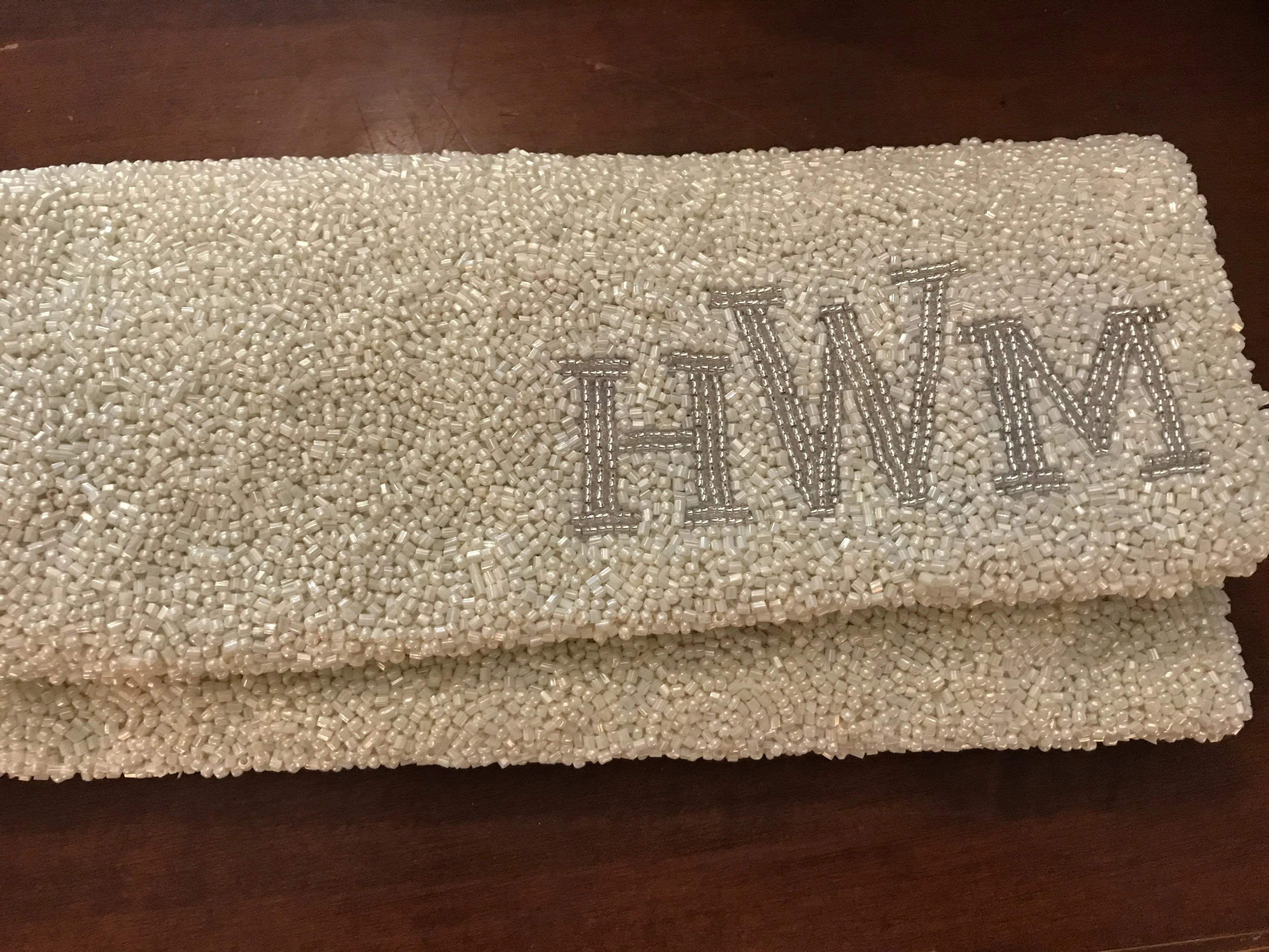 Famous Beaded Bridal Foldover Clutch