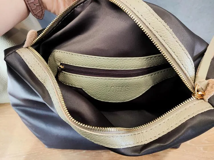 Fashion Womens White Leather Tote Bag Vertical Green Shoulder Tote Bag Bucket Tote For Women