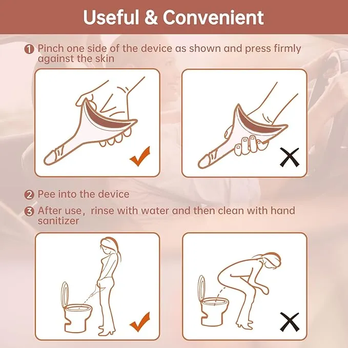 Female Urinal Device Pee Cloth for Women She Pee Stand Up Portable Urinal Pee Rag for Camping Outdoor Hiking Travel