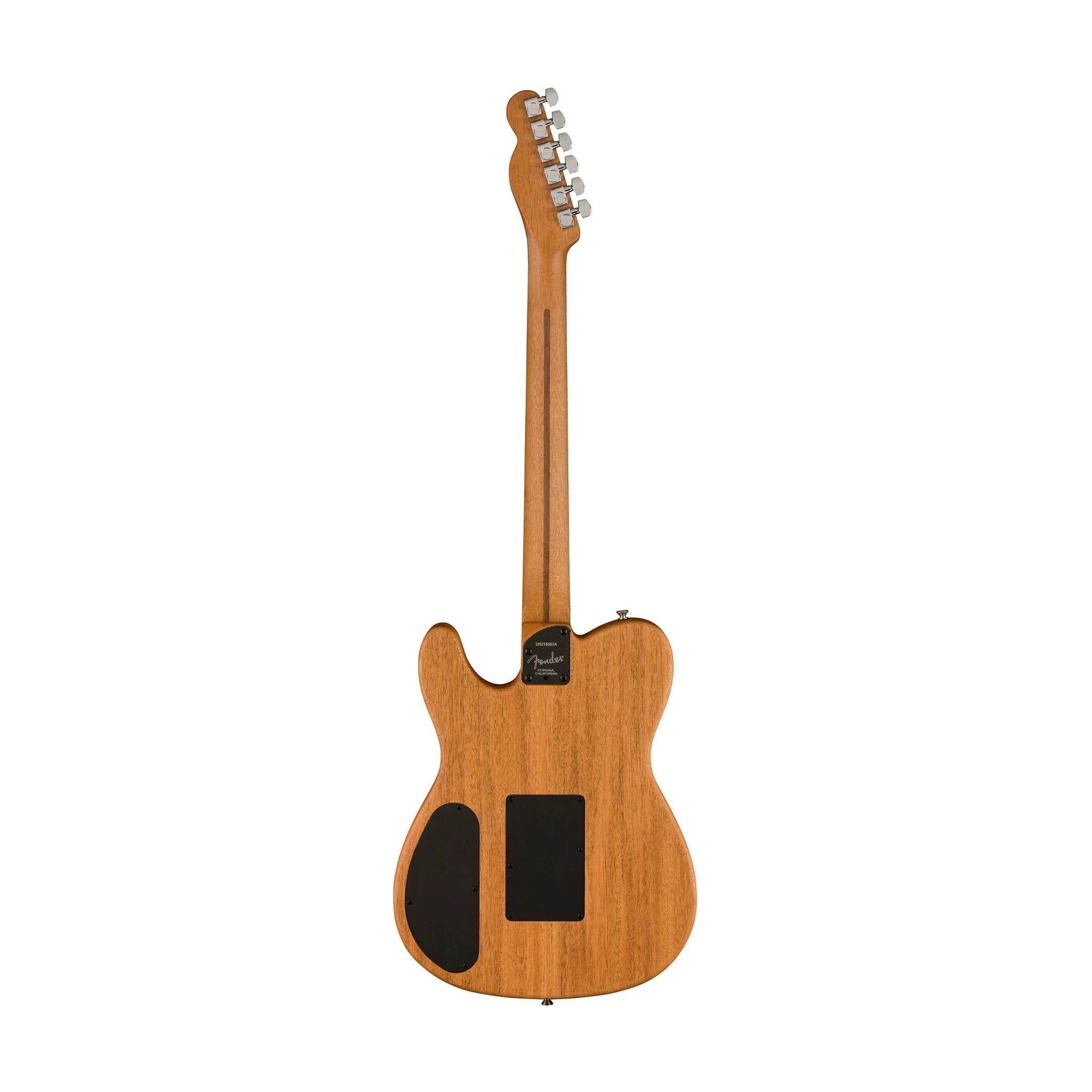 Fender FSR American Acoustasonic Telecaster Guitar w/Bag, Ebony FB, Shell Pink