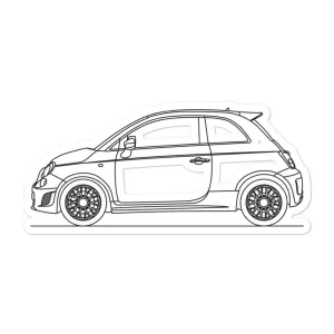 Fiat 500 Abarth Outline Sticker