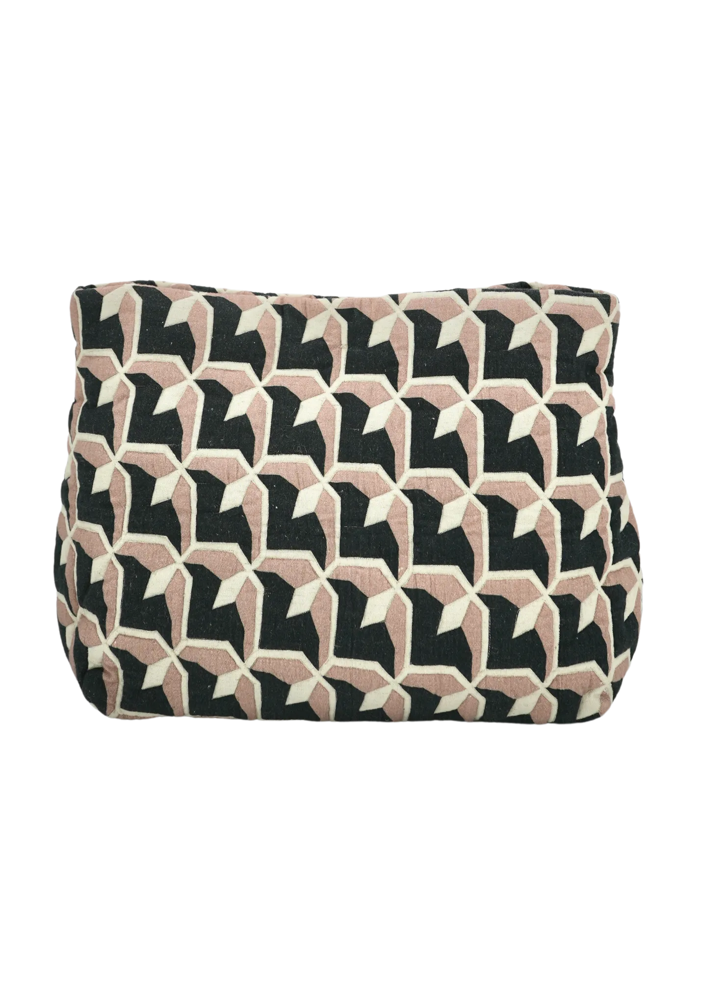 Foldover Clutch in Clay Parquet