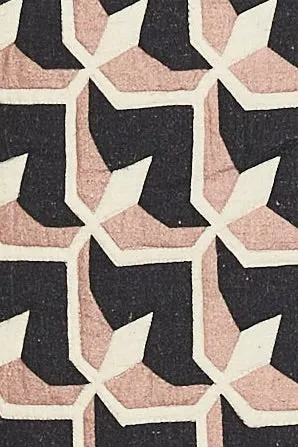 Foldover Clutch in Clay Parquet