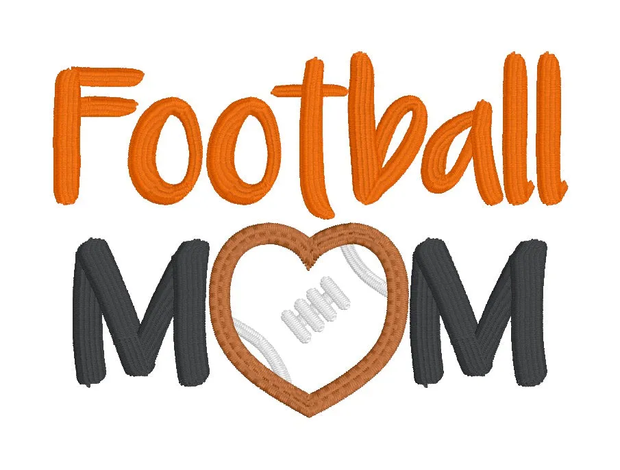 Football Mom Applique machine embroidery design (5 sizes included) DIGITAL DOWNLOAD