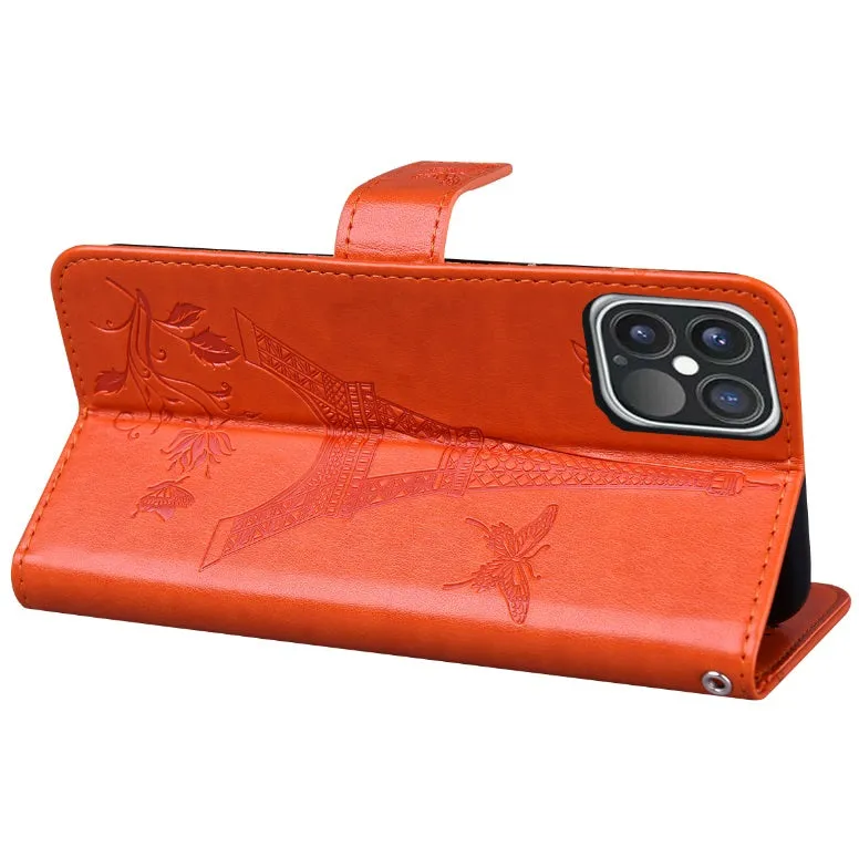 For iPhone12Promax Phone Cover 6.7Inch Mobile Phone Cover with Card Slot Phone Bracket Pink