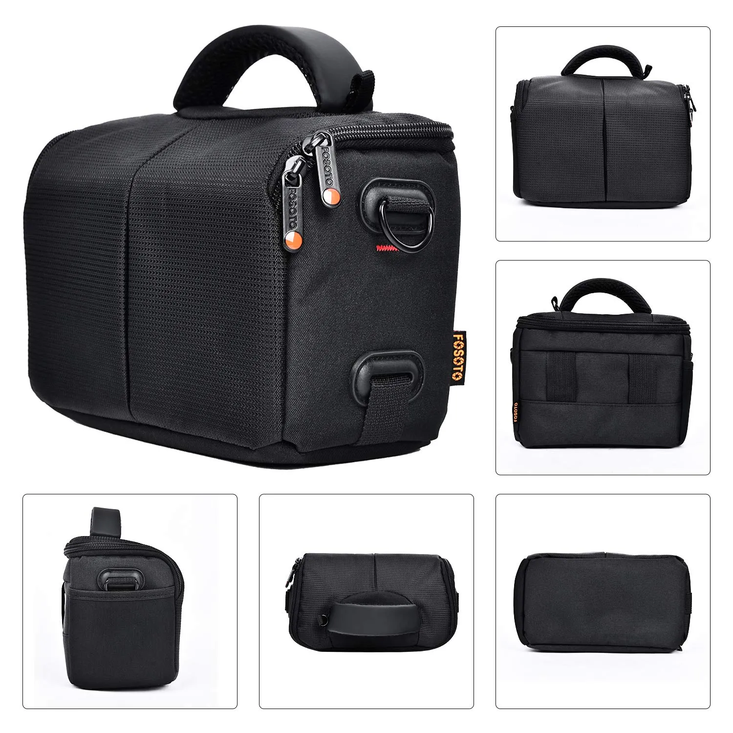 FOSOTO Waterproof Anti-shock Camera Bag, Compatible for Canon Nikon Panasonic Sony Digital Camera