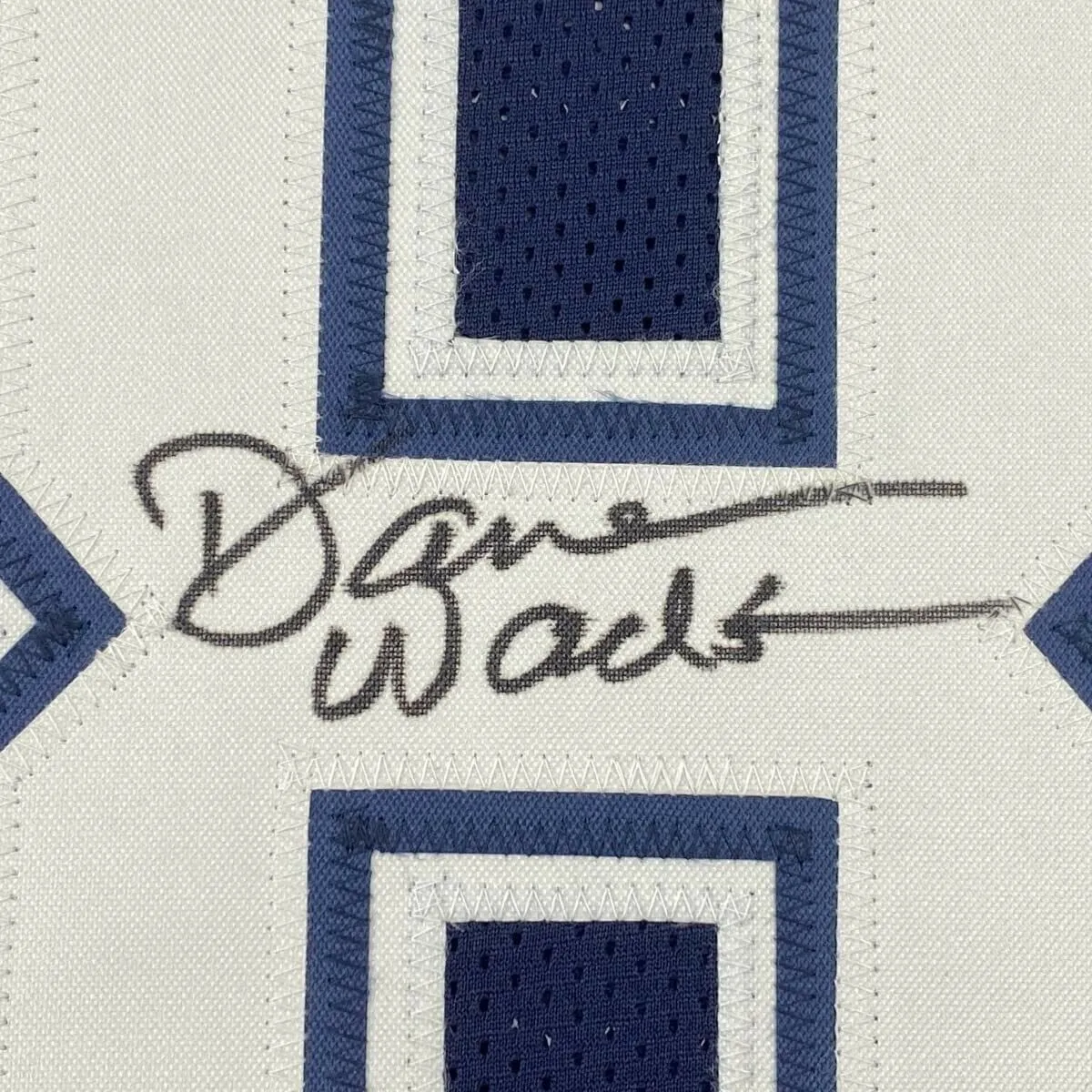 FRAMED Autographed/Signed DARREN WOODSON 33x42 Dallas Blue Jersey JSA COA