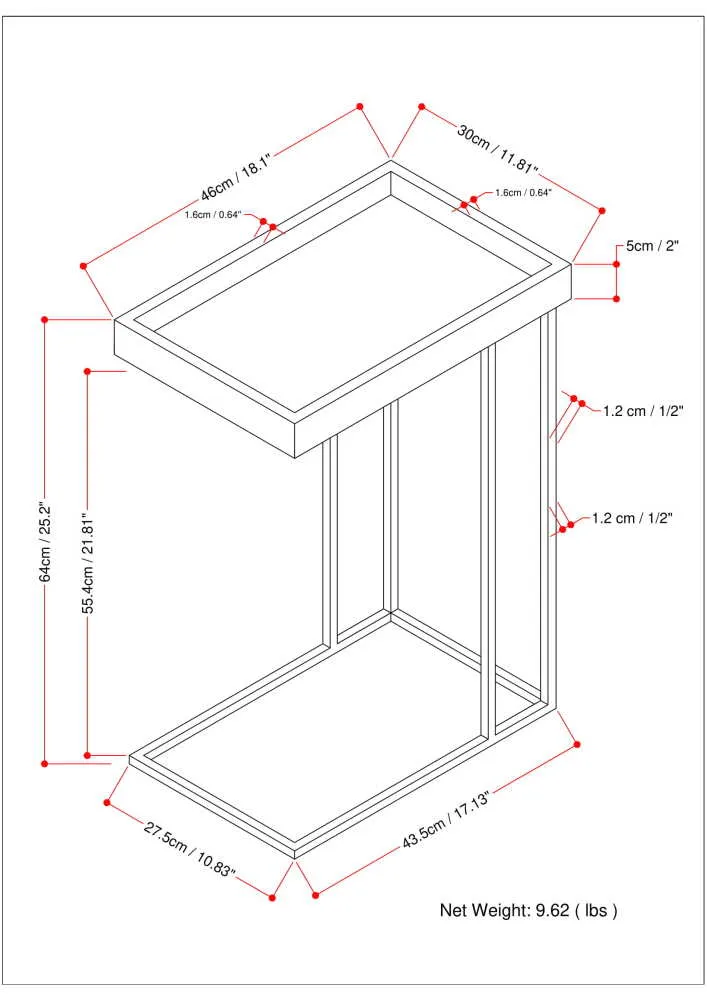 Gallagher C Side Table in Mango