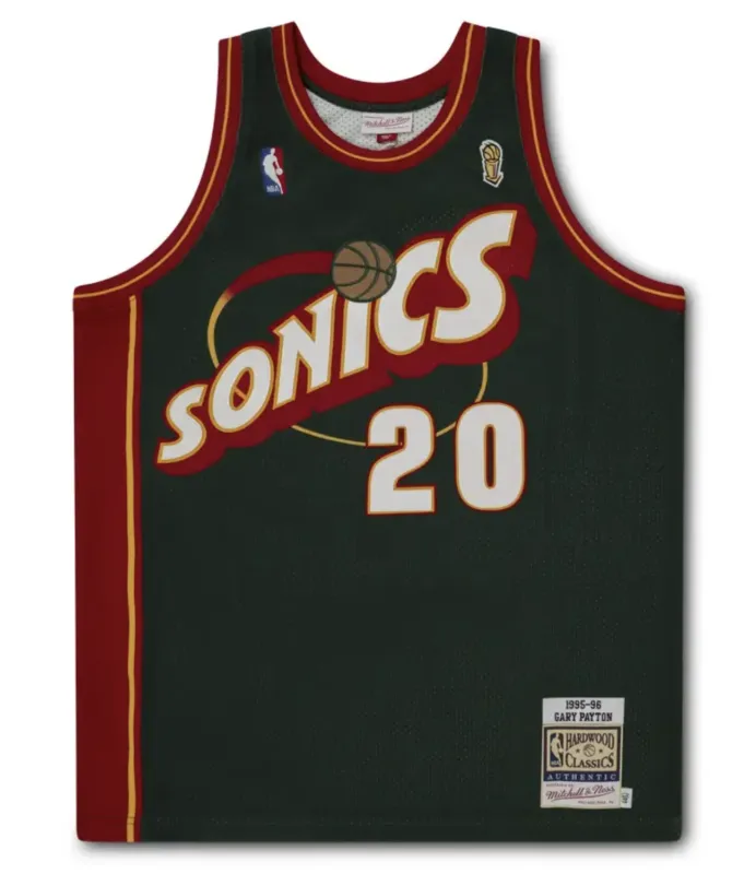 Gary Payton Autographed Seattle Supersonics Authentic M&N Jersey UDA