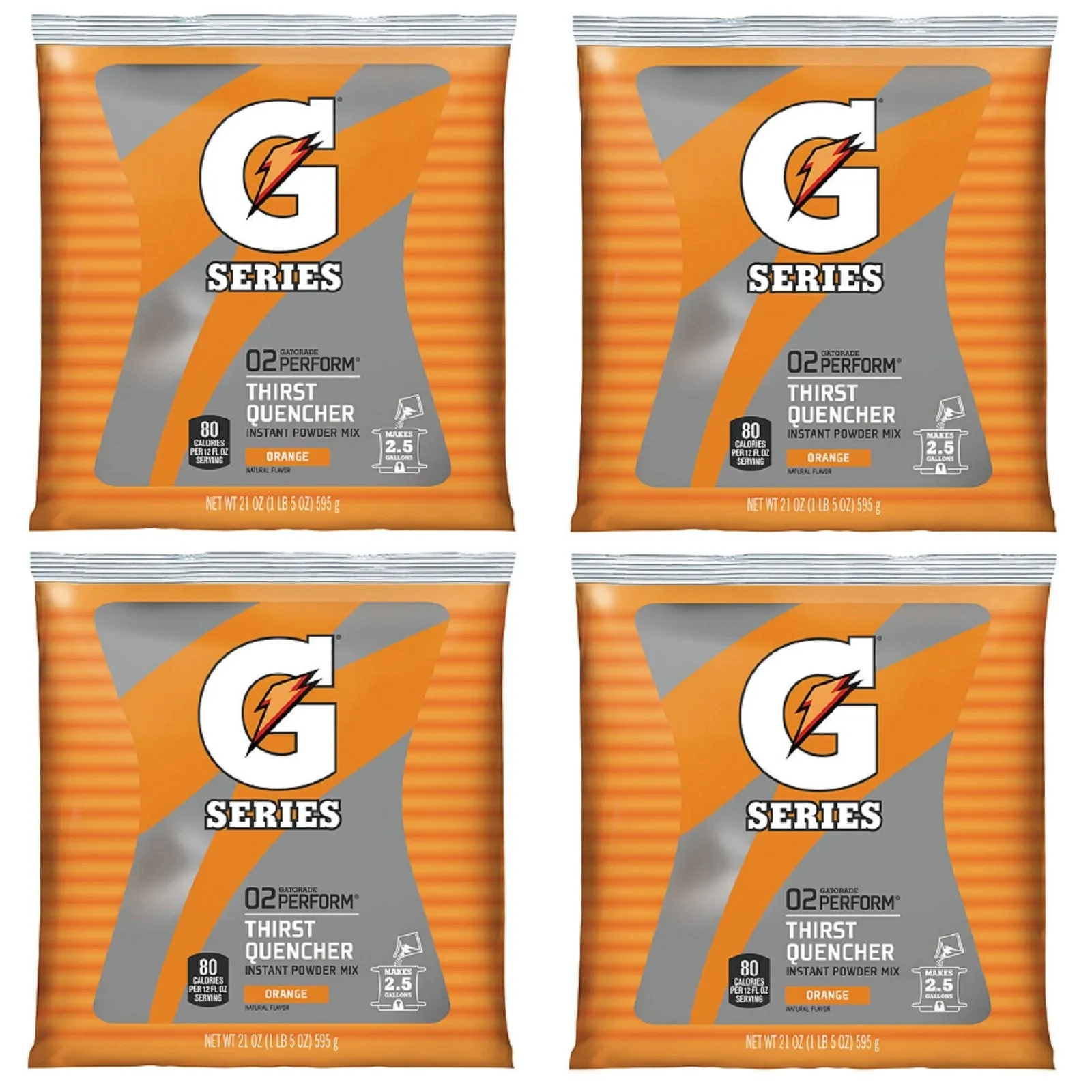 Gatorade 2.5 Gallon Case Orange (32 Packs) Case Yields 80 Gallons