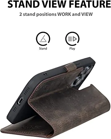Genuine Leather Undetachable Case for iPhone 13 Pro Max