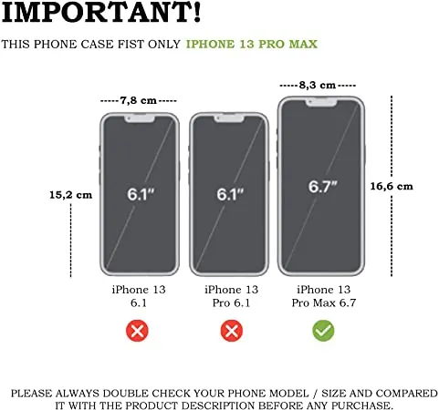 Genuine Leather Undetachable Case for iPhone 13 Pro Max