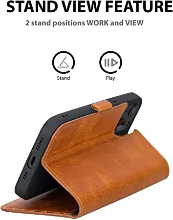 Genuine Leather Undetachable Case for iPhone 13 Pro Max