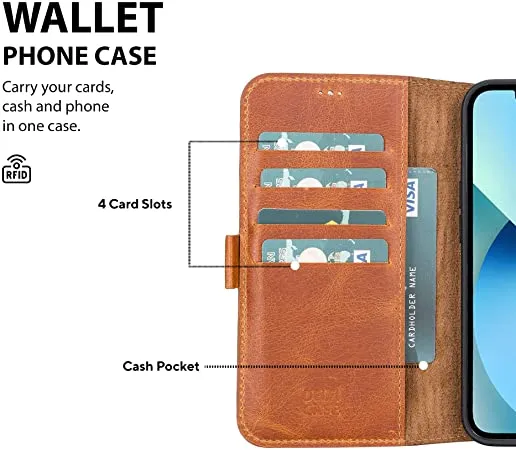 Genuine Leather Undetachable Case for iPhone 13 Pro Max