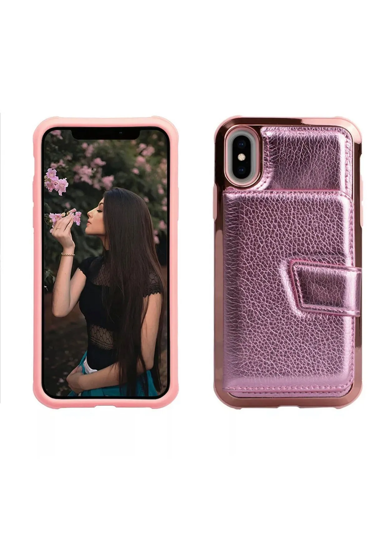 Glitzy 3 in 1 organizer wallet case for IPhone