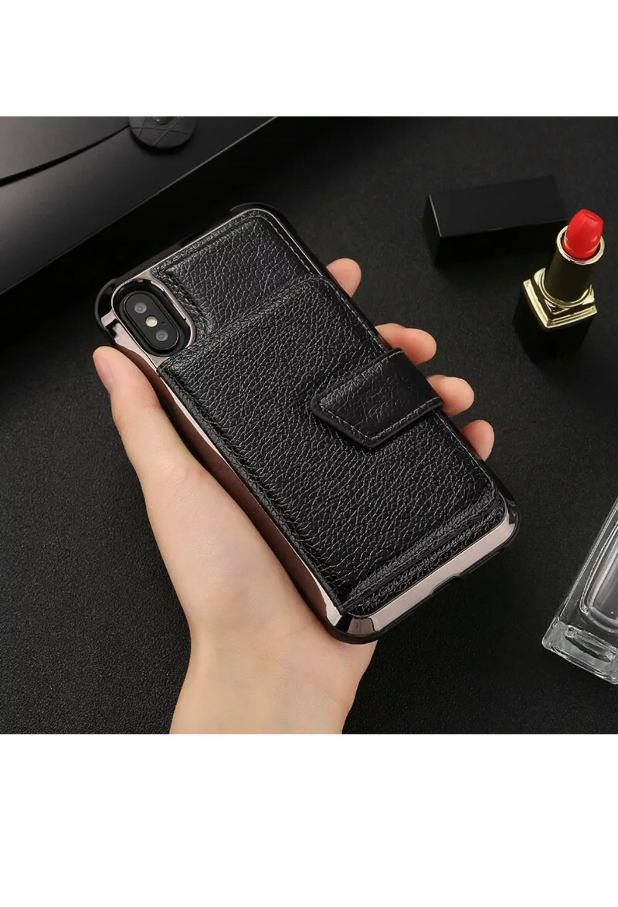 Glitzy 3 in 1 organizer wallet case for IPhone